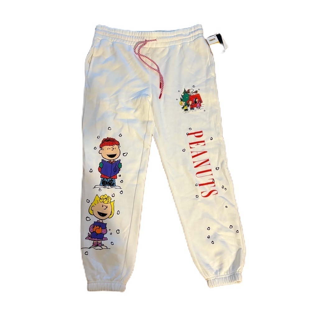 Peanuts Sweatpants NEW Christmas Medium Large Snoopy Charlie Brown